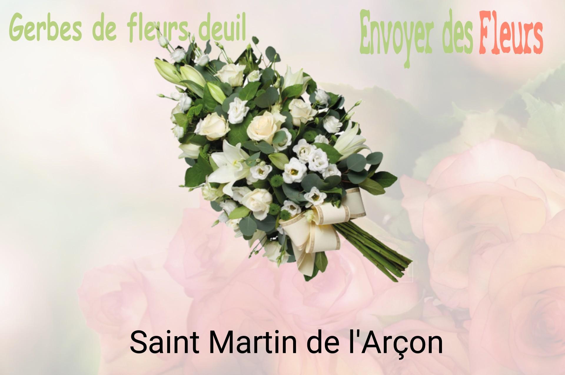 Gerbe de fleurs de deuil livrée à Saint-Martin-de-l'Arçon
